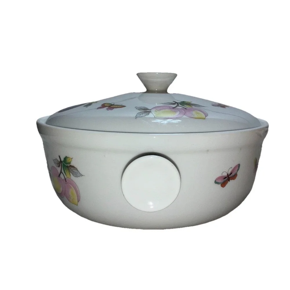 Sadek Andrea Oven To Table Fruit Butterflies Casserole Dish Duch Oven Vintage‎